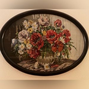 Vintage Gobelin Tapestry by Wiehler Poppies (Wild
Flowers) Handmade Needlepoint